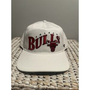 Chicago Bulls '47 Brand White Pomona Hitch Adjustable Snapback Hat Rope
